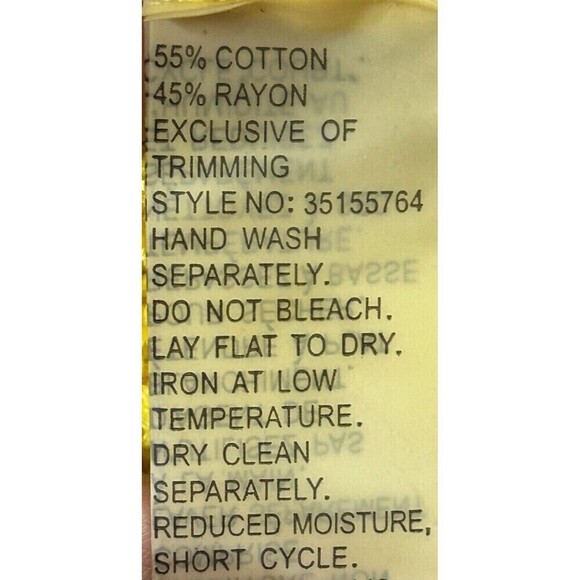 Peter Nygard Women Sz L Yellow Open Front Cropped Sweater Cardigan Open Knit U1 - Picture 10 of 10